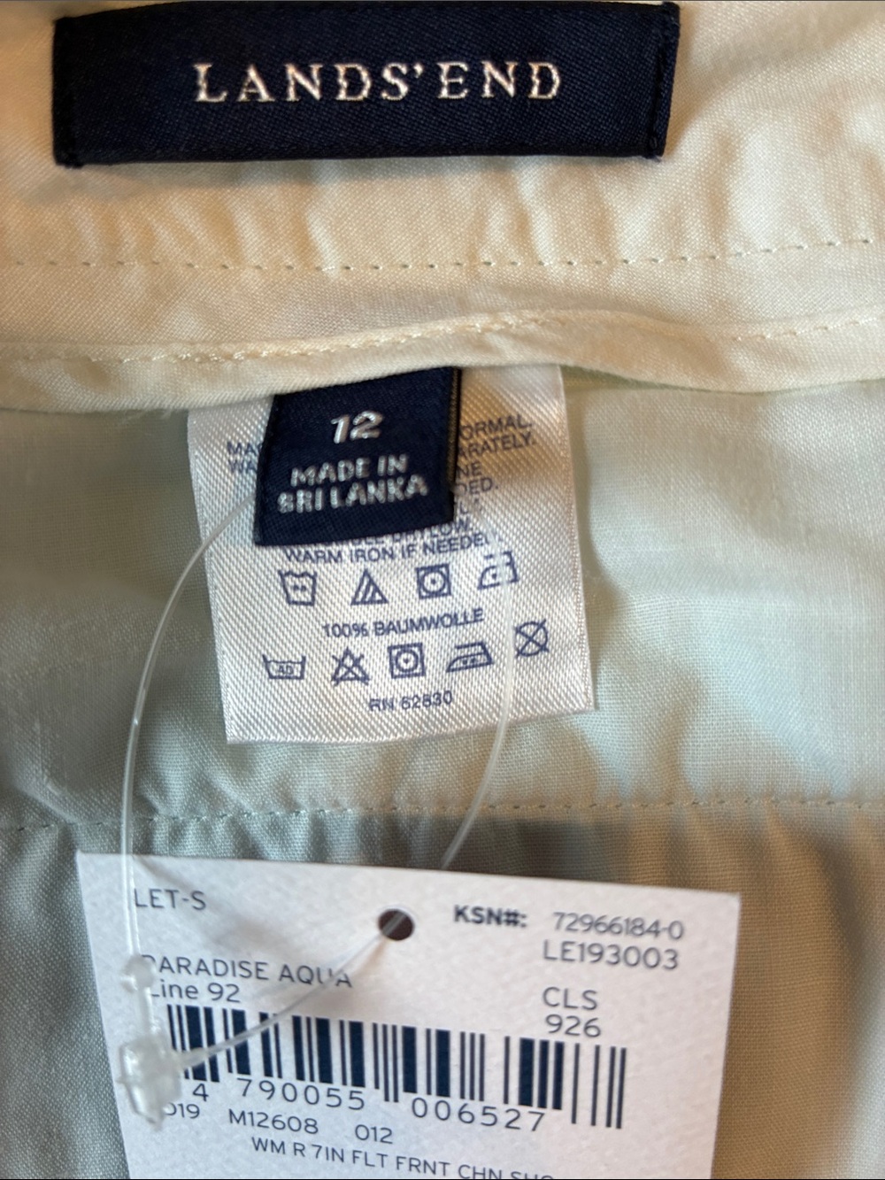 New Lands' End Light Blue Women's Shorts - Picture 3 of 9